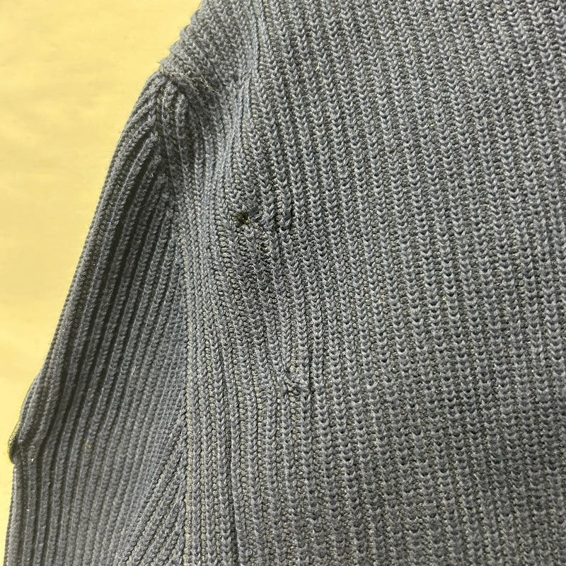 【中古品】【メンズ】 MONCLER モンクレール ニット ダウンジャケット ダウンパーカー 極美品 183-250725-AA-01-ich サイズ:L カラー:ネイビー 万代Net店