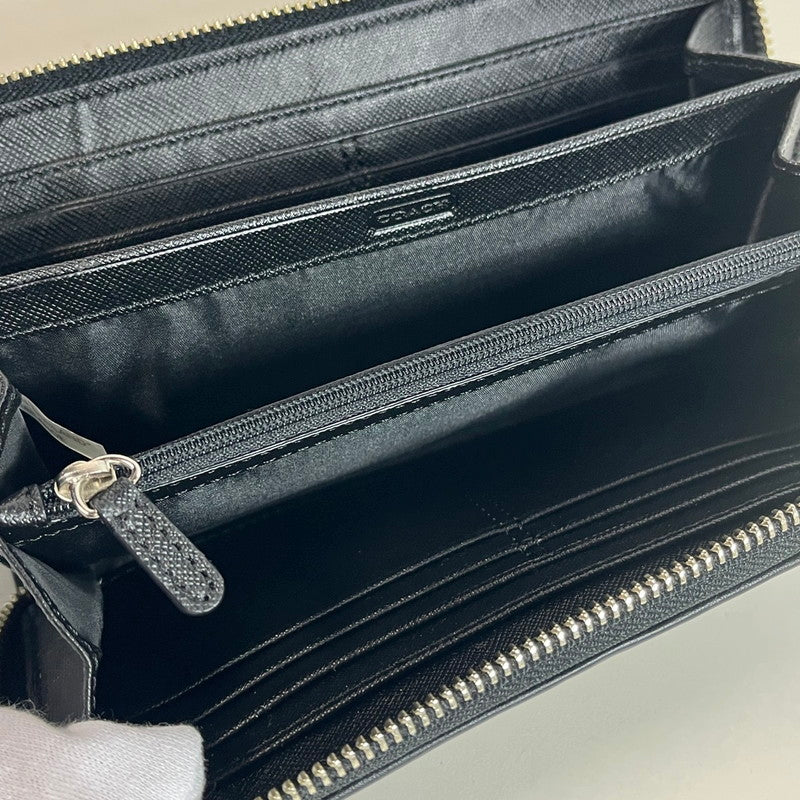 【中古品】【レディース】 COACH コーチ 長財布 ウォレット ブラック 財布 黒 183-250723-AA-04-ich カラー:ブラック 万代Net店