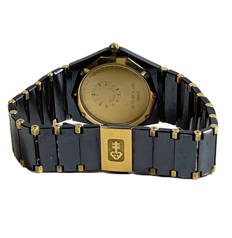 【中古美品】【レディース】 美品 コルム CORUM アドミラルズカップ クアトロ 腕時計 クォーツ ガンブルー K18YGトリプルカレンダー 195-250225-SS-12-ich 万代Net店