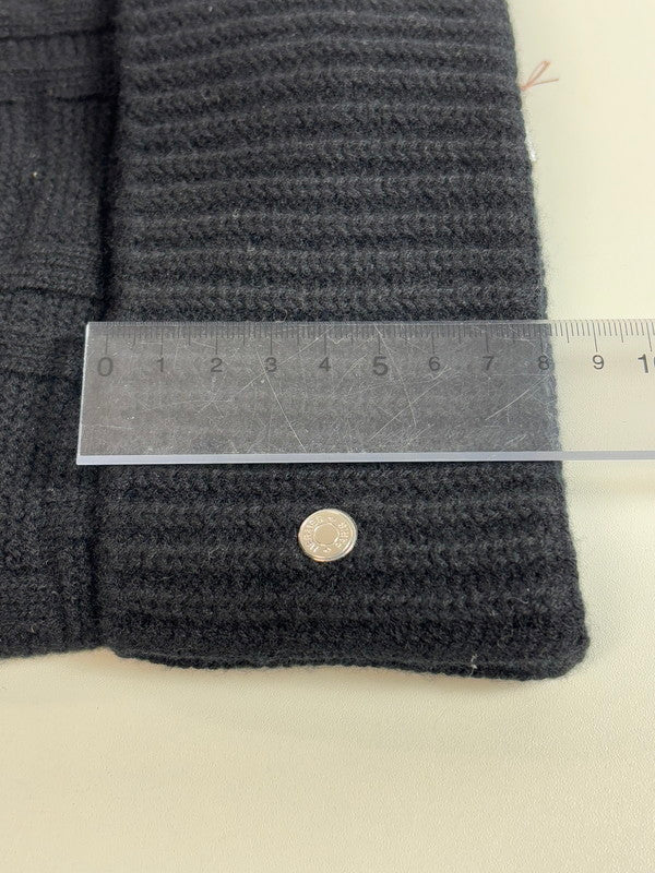 【中古美品】【レディース】 未使用 HERMES エルメス フレカンス ニットキャップ ウール100% ブラック М 185-250225-SS-07-ich 万代Net店