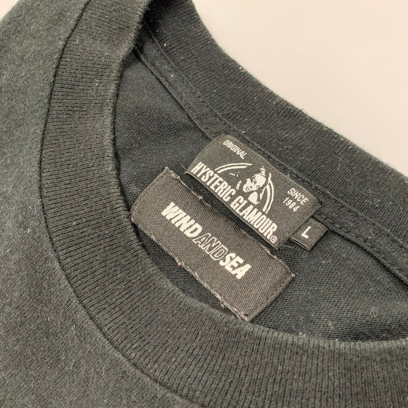 【中古品】【メンズ】 HYSTERIC GLAMOUR ヒステリック グラマー × WIND AND SEA ウィンダンシー 02203CL14 20AW GRAPHIC L S TEE グラフィック ロングスリーブ Tシャツ トップス 長袖 140-260612-ya-03-izu サイズ:L カラー:ブラック 万代Net店