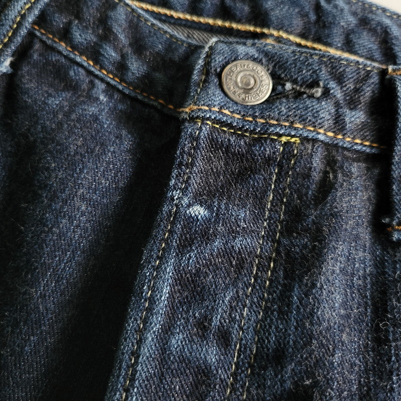 【中古品】【メンズ】 THE FLAT HEAD ザフラットヘッド TIGHT TAPERED DENIM PANTS FN-D109 タイトテーパード デニムパンツ ジーンズ 156-260623-as-22-izu サイズ:32 カラー:インディゴ 万代Net店