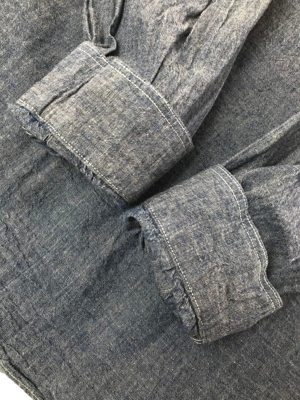 【中古品】【メンズ】 BUZZ RICKSON’S バズリクソンズ L/S CHAMBRAY WORK SHIRT BR25995 シャンブレー ワークシャツ 長袖シャツ 145-260925-na-16-tagh サイズ:18-18 1/2 カラー:ブルー 万代Net店