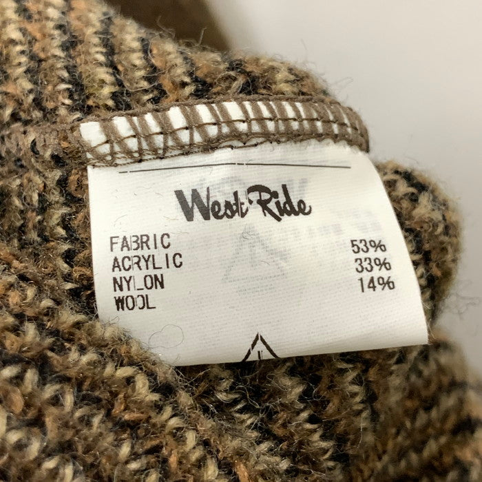 【中古品】【メンズ】 WESTRIDE ウエストライド BACKGAMMON CREW KNIT ニット セーター トップス ブランド 古着 145-251012-gm-18-fuz サイズ:XL カラー:ブラウン 万代Net店