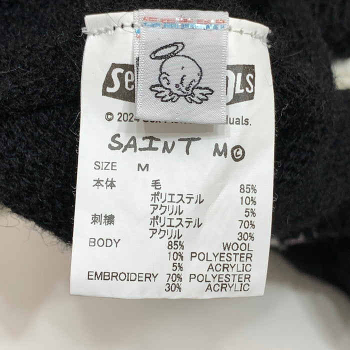 【中古品】【メンズ】 SAINT MICHAEL セントマイケル SM-YS1-0000-C24 SP_CRW KNIT 24AW SEX PISTOLS ニット ブランド 古着 140-251214-gm-40-fuz サイズ:M カラー:ブラック 万代Net店
