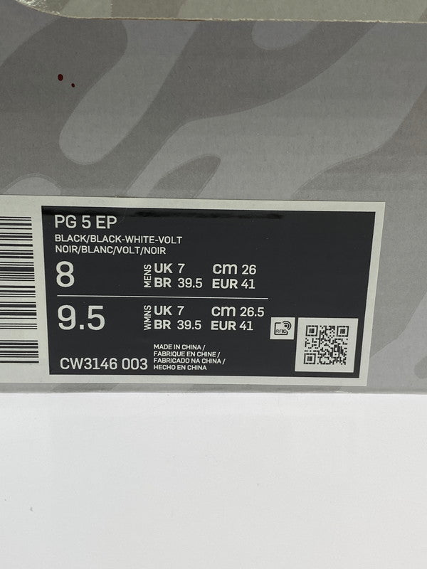 【中古美品】【メンズ】 ナイキ PG5 BLACK WHITE VOLT CW3146-003 スニーカー メンズ シューズ 靴 160-250829-em-17-min サイズ:26.0cm カラー:ブラック/ホワイト/ボルト 万代Net店