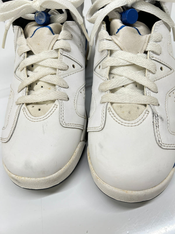 【中古品】【レディース】 NIKE ナイキ AIR JORDAN 6 RETRO BG SPORT BLUE 384665-107 エアジョーダン6 レトロ BG スポーツブルー スニーカー 靴 166-260822-YS-20-hon サイズ:24 カラー:ホワイト 万代Net店
