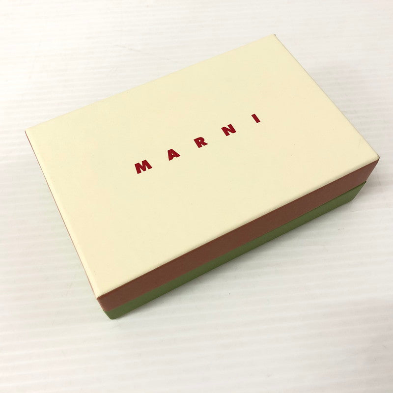 【中古美品】【メンズ】 MARNI マルニ 小銭入れ コイン カード ホルダー 1ファスナー コンパートメント ケース ロゴ PFMI0036L0LV520 COIN CARD HOLDER 200-231227-tk-2-tei カラー:ブラック 万代Net店
