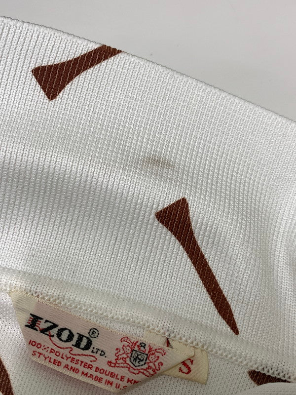 【中古美品】【メンズ】 IZOD 70's POLO SHIRT アイゾッド ショートスリーブ ポロシャツ 半袖 トップス 146-250513-yn-15-min サイズ:S カラー:ホワイト 万代Net店
