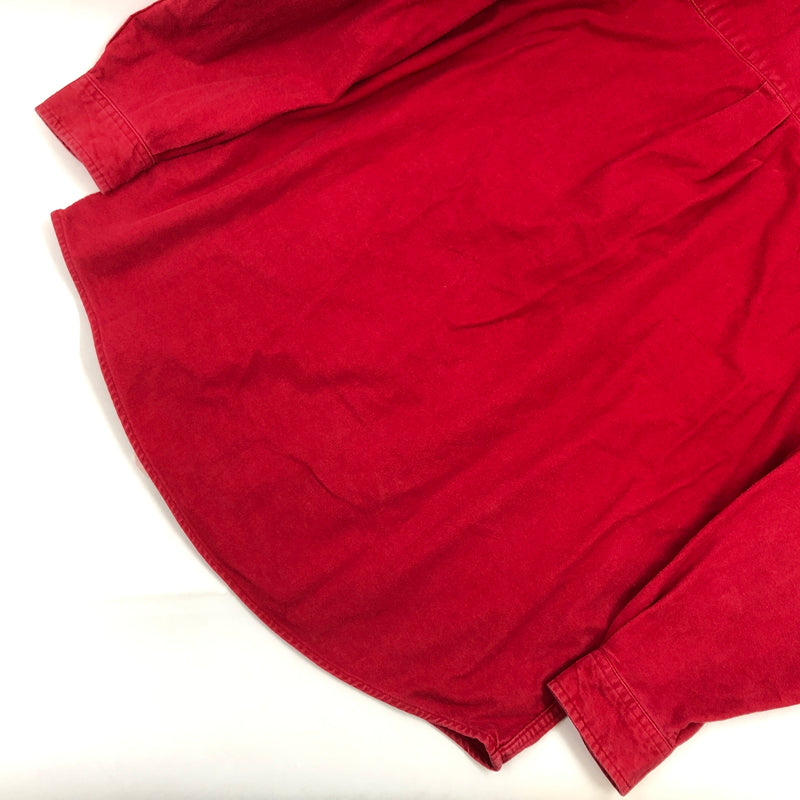 【現状渡し品】【メンズ】 EDDIE BAUER エディー・バウアー LS CHAMOIS CLOTH SHIRT 長袖 シャモアクロスシャツ カジュアルシャツ トップス 146-261015-hn-11-fur サイズ:L カラー:レッド 万代Net店
