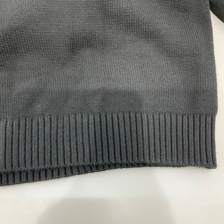 【中古品】【メンズ】 CALVIN KLEIN JEANS カルバンクラインジーンズ VERTICAL INSTITUTION ニットセーター 147-260506-SS-03-iwa サイズ:L カラー:ブラック 万代Net店