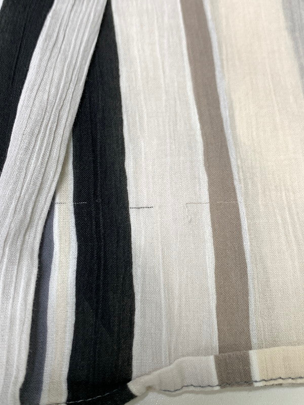 【中古品】【レディース】 agnes b. アニエスベー VINTAGE USED OLD SHIRT MADE IN FRANCE ストライプシャツ 長袖シャツ トップス 170-240808-yn-12-min サイズ:38 カラー:ブラウン/ベージュ/ブラック等 万代Net店