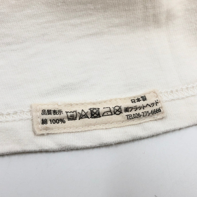 【中古品】【メンズ】 FLAT HEAD フラットヘッド PRINT S/S TEE プリント 半袖Tシャツ トップス 145-260729-hn-01-fur サイズ:40 カラー:ホワイト 万代Net店