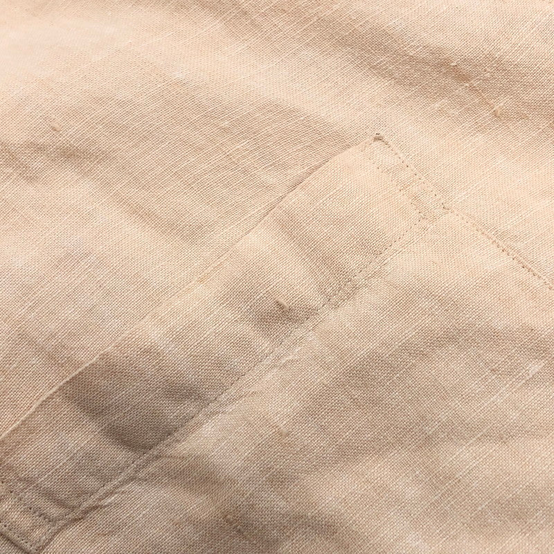 【現状渡し品】【メンズ】 LANDS'END ランズエンド 半袖シャツ カジュアルシャツ トップス 147-251204-hn-01-fur サイズ:L カラー:ベージュ系 万代Net店