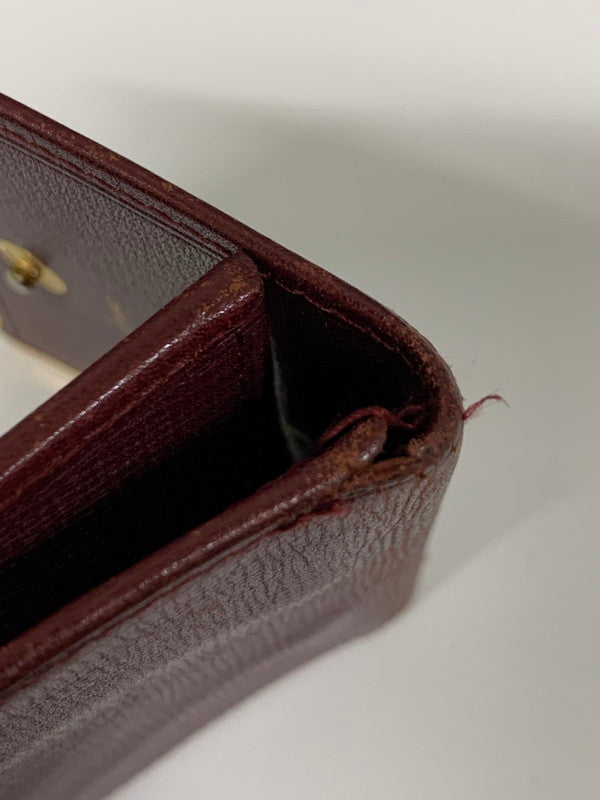 【現状渡し品】【メンズ/レディース】 CARTIER カルティエ マストライン コインケース コインパース 181-260713-KS-16-min カラー:ボルドー 万代Net店