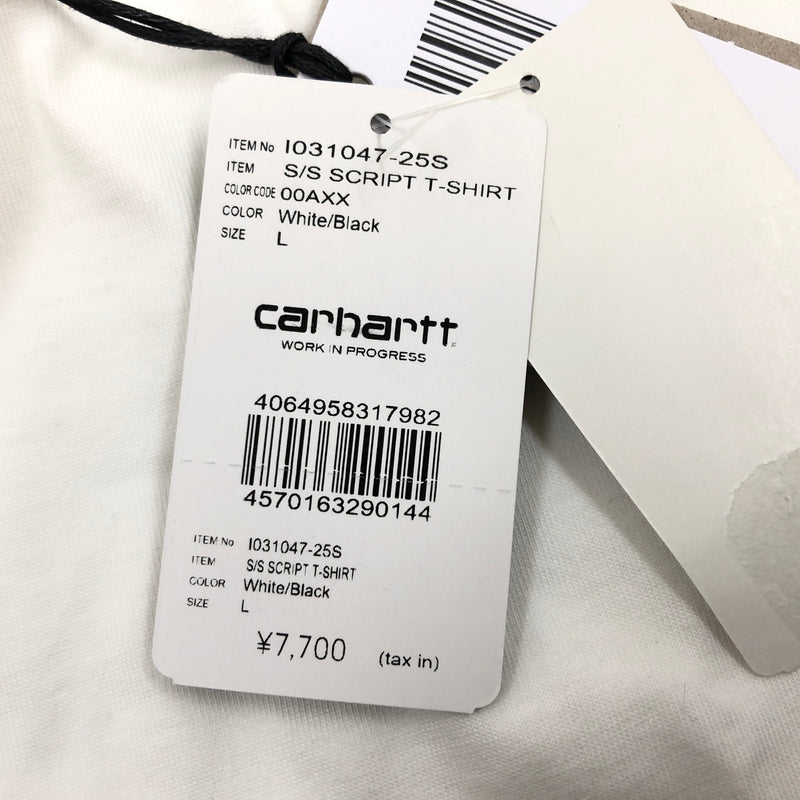 【中古美品】【メンズ/レディース】 CARHARTT WIP カーハート S/S SCRIPT T-SHIRT I031047 スクリプト 半袖Tシャツ トップス 142-260517-hn-04-fur サイズ:L カラー:ホワイト 万代Net店
