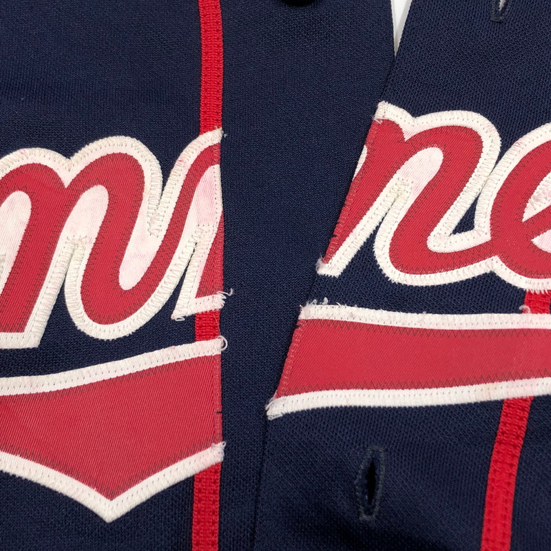 【中古品】【メンズ】 MAJESTIC マジェスティック MINNESOTA TWINS BASEBALL SHIRT ベースボールシャツ 半袖 トップス 146-260805-hn-11-fur サイズ:不明 カラー:ネイビー 万代Net店