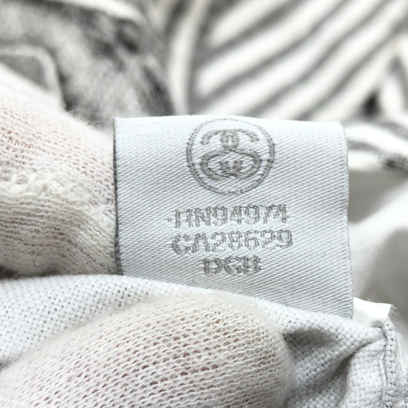 【中古品】【メンズ】 STUSSY ステューシー ストライプシャツ カジュアルシャツ 半袖 トップス 142-250913-hn-03-fur サイズ:M カラー:ホワイト/グレー系 万代Net店