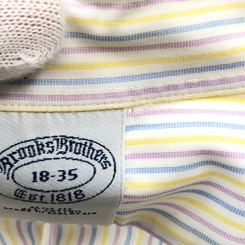 【中古品】【メンズ】 BROOKS BROTHERS ブルックスブラザーズ SLIM FIT L/S STRIPE SHIRT スリムフィット 長袖ストライプシャツ カジュアルシャツ トップス 146-260808-hn-06-fur サイズ:18-35 カラー:マルチカラー 万代Net店