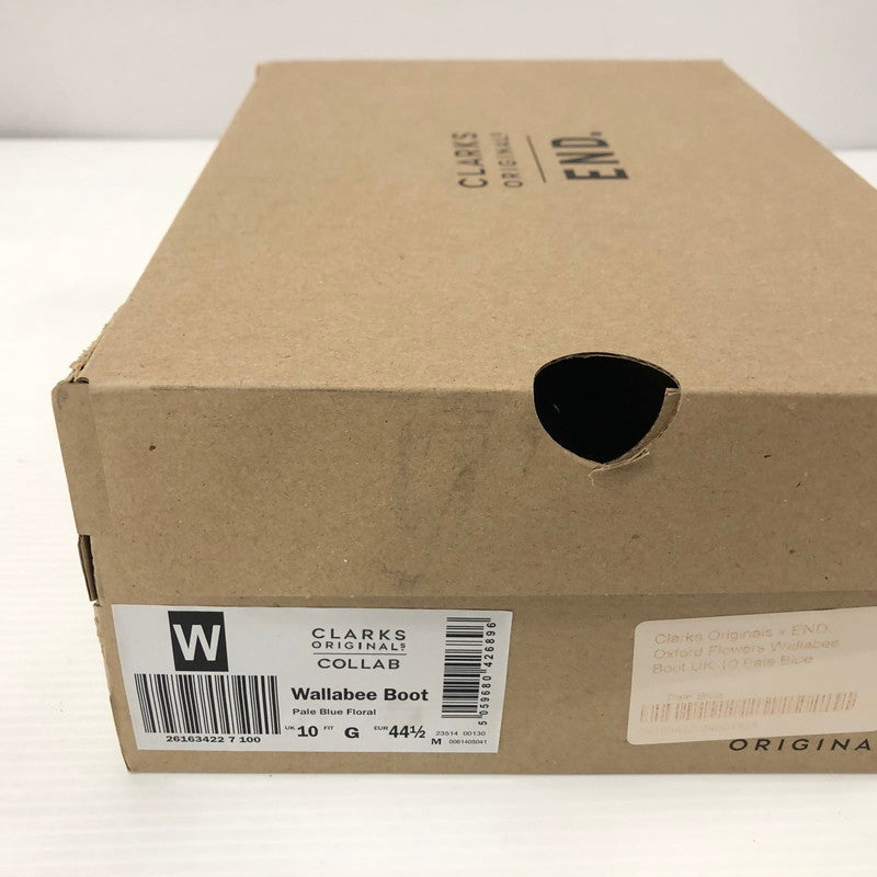 【中古品】【メンズ】 CLARKS ORIGINALS×END. OXFORD FLOWERS WALLABEE BOOT エンド. × クラークス オリジナルス オックスフォード フラワーズ ワラビー ブーツ 162-240711-si-7-tei サイズ:29cm カラー:ブルー 万代Net店