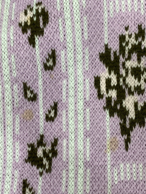 【中古品】【メンズ】 TTT_MSW ティー モダン ストリートウェア FLOWER JACQUARD KNIT フラワー ジャガードニット TTT-2022SS-KT02 メンズ トップス 142-261014-KS-10-min サイズ:M カラー:パープル系 万代Net店