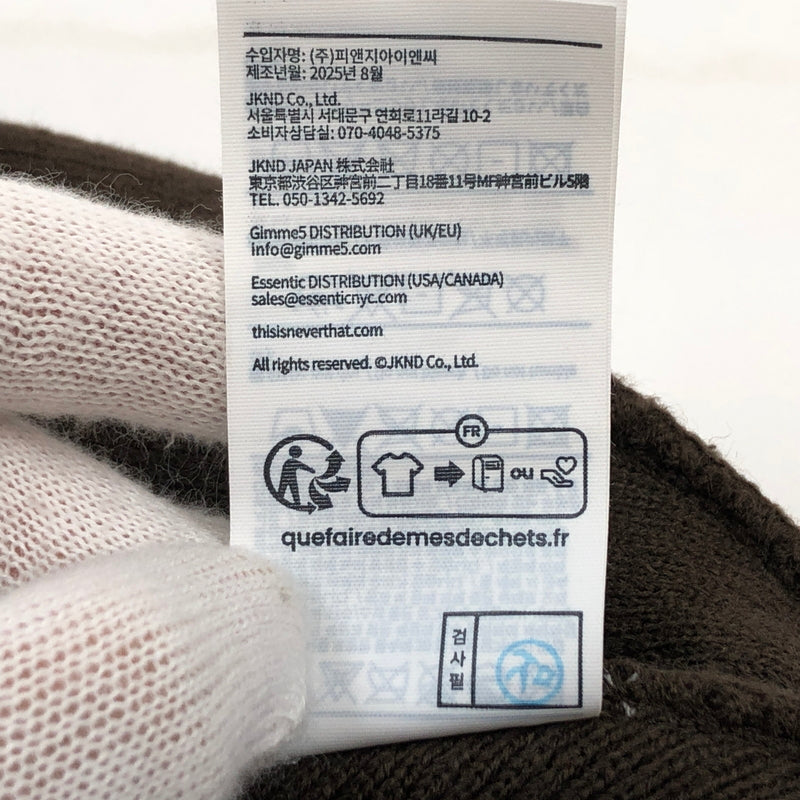 【中古品】【メンズ/レディース】 THISISNEVERTHAT ディスイズネバーザット BEANIE TN253WHWBE02 ー ビーニー ニットキャップ 帽子 185-260816-hn-02-fur サイズ:FREE カラー:ブラウン 万代Net店