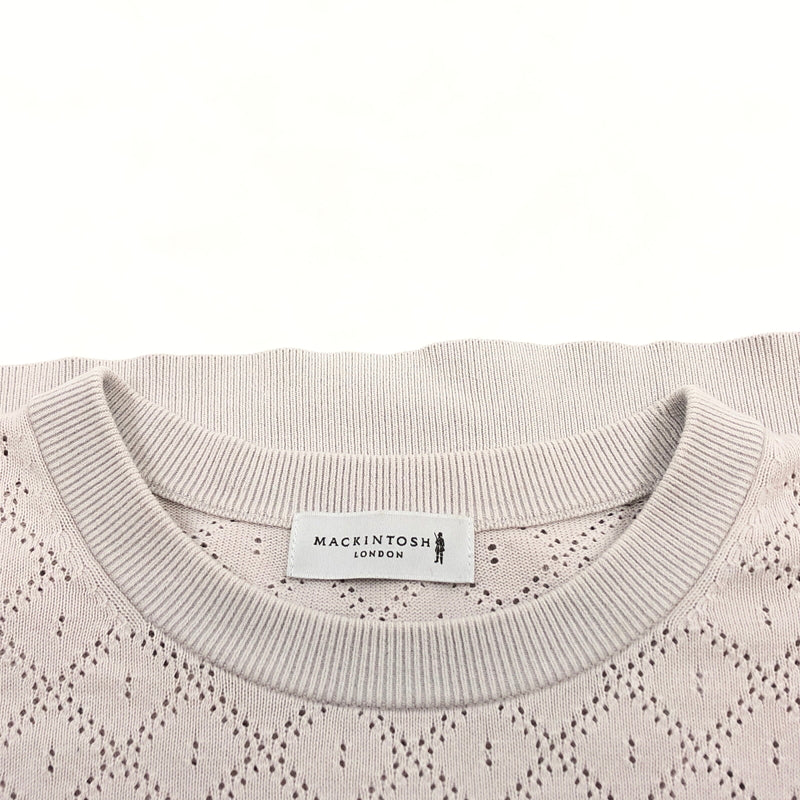 【中古品】【メンズ】 MACKINTOSH LONDON マッキントッシュ ロンドン RANDOM EYELET KNIT T-SHIRT G1N50-703-04 ランダムアイレットニット Tシャツ 半袖 トップス 141-260816-hn-04-fur サイズ:M カラー:グレー系 万代Net店