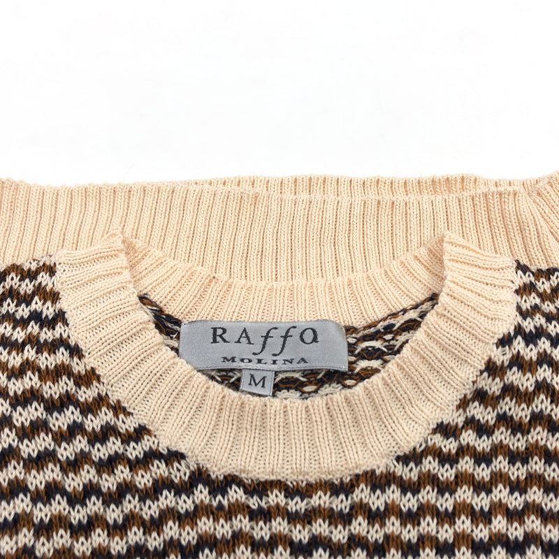 【中古品】【メンズ】 RAFFA MOLINA ラッファモリーナ S/S KNIT 半袖ニット トップス 141-260816-hn-05-fur サイズ:M カラー:ブラウン/ベージュ 万代Net店
