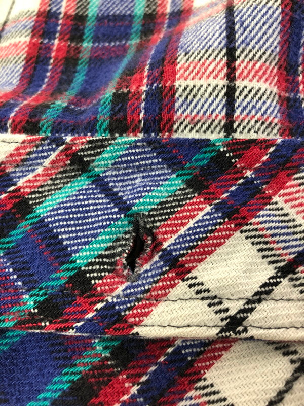 【中古品】【メンズ】 FIVE BROTHER ファイブブラザー 90's WORK FLANNEL SHIRT 90年代 ワーク フランネル シャツ トップス 146-260924-rt-17-tagh サイズ:M カラー:レッド/ブルー 万代Net店