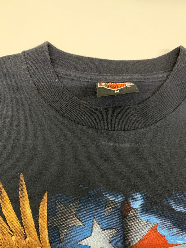 【中古品】【メンズ】 HARLEY DAVIDSON ハーレーダビッドソン 1991 3D EMBLEM TEE ショートスリーブ Tシャツ 半袖Tシャツ トップス 146-250628-yn-11-min サイズ:M カラー:ブラック 万代Net店