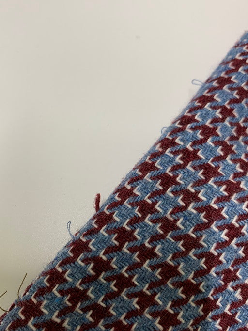【中古品】【メンズ】 GRAMB CHECK PANTS グラム ウール混 チェックパンツ ボトムス 153-250318-yn-13-min サイズ:M カラー:ボルドー/ライトブルー 万代Net店