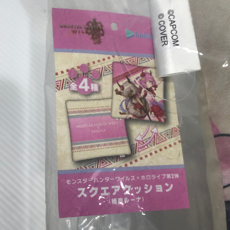 【中古美品】 モンスターハンターワイルズ×ホロライブ第2弾 クッション 姫森ルーナ 053-260413-yk-01-tag 万代Net店
