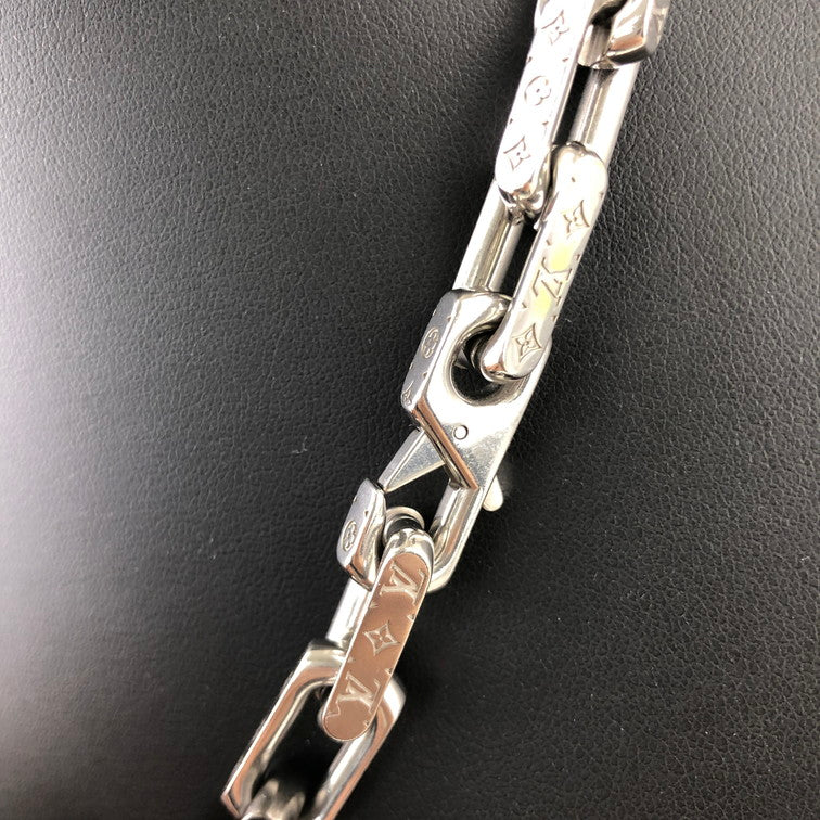 【中古品】LOUIS VUITTON ルイ・ヴィトン M00677 MONOGRAM CHAIN NECKLACE ルイヴィトン ネックレス チェーンネックレス 182-250221-SY-01-iwa カラー:SILVER BLACK 万代Net店