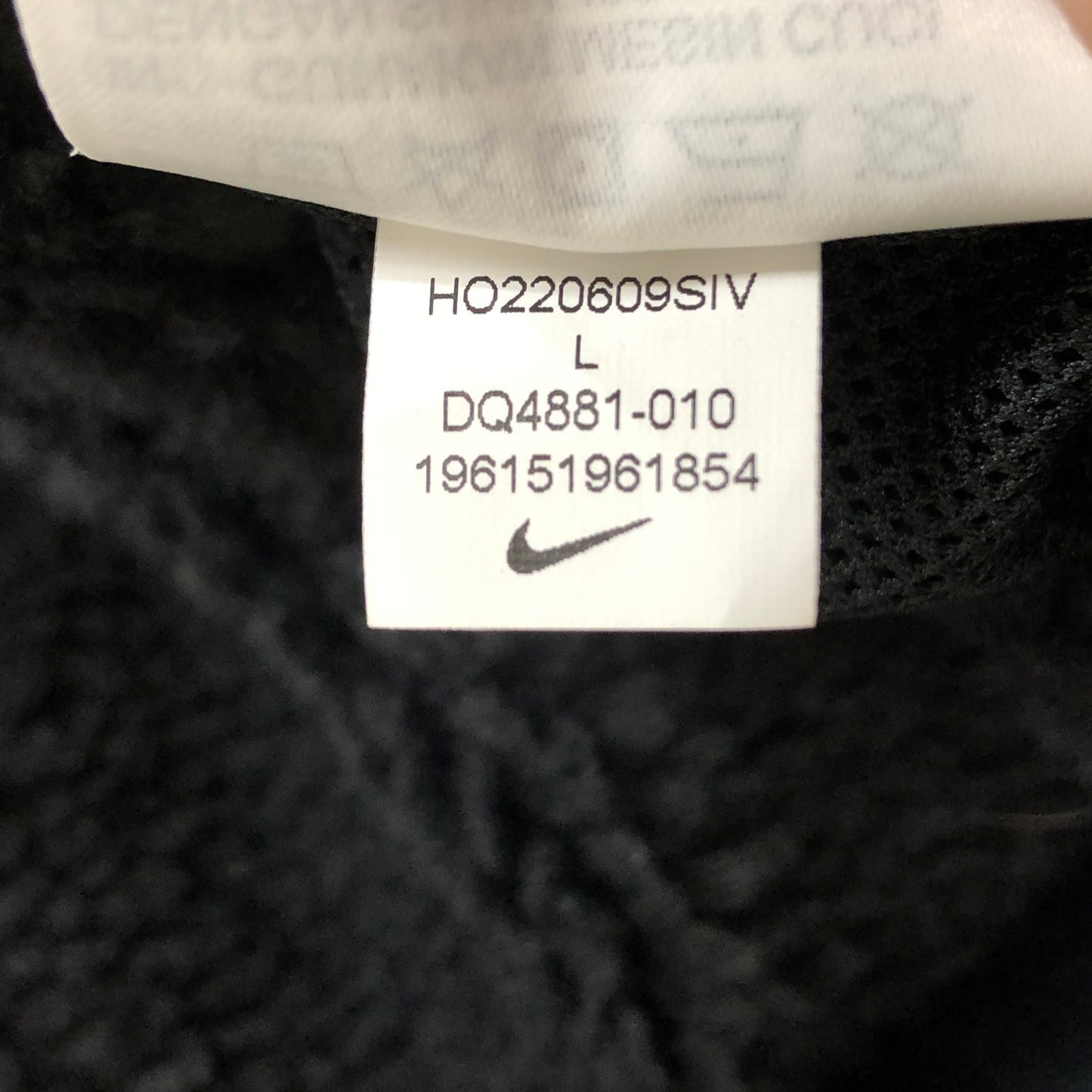 【中古品】【メンズ】 NIKE ナイキ アノラック ボアジャケット 刺繍ロゴ ハーフジップ (fuz) 147-240412-wy-7-tom サイズ:L カラー:ブラック 万代Net店