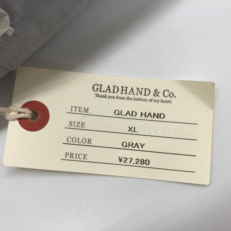 【中古美品】【メンズ】 GLAD HAND&CO. グラッドハンド 長袖シャツ カジュアルシャツ トップス 142-250710-hn-01-fur サイズ:XL カラー:グレー 万代Net店