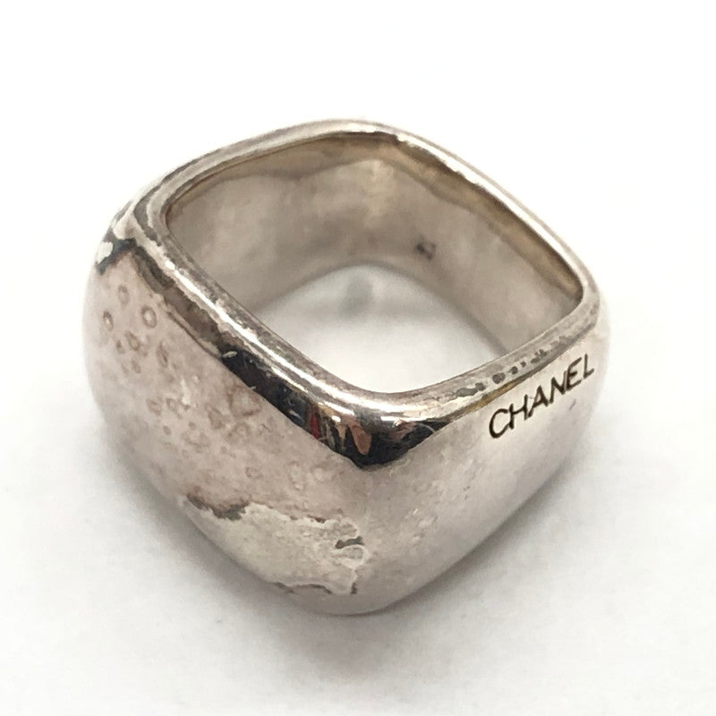 【現状渡し品】【メンズ/レディース】 CHANEL シャネル スクエアリング 指輪 アクセサリー 182-250326-hn-04-fur カラー:シルバー 11号 万代Net店