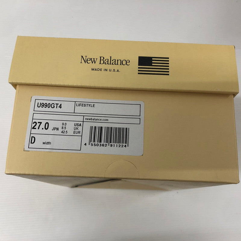 【中古品】【メンズ】 NEW BALANCE U990GT4 スニーカー 靴 162-240720-rk-6-tei サイズ:27cm カラー:MOSS GREEN 万代Net店