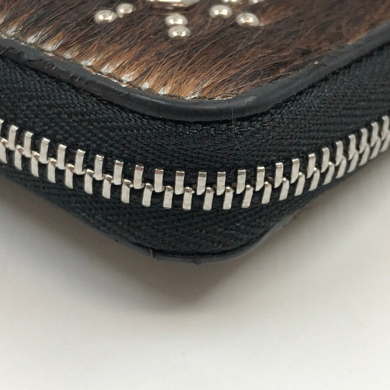 【中古品】【メンズ】 Supreme シュプリーム × Hollywood Trading Company ハリウッドトレーディングカンパニー STUDDED WALLET HTC スタッディド ウォレット コンパクトウォレット 財布 200-260111-hn-05-fur カラー:ブラウン/ブラック系 万代Net店