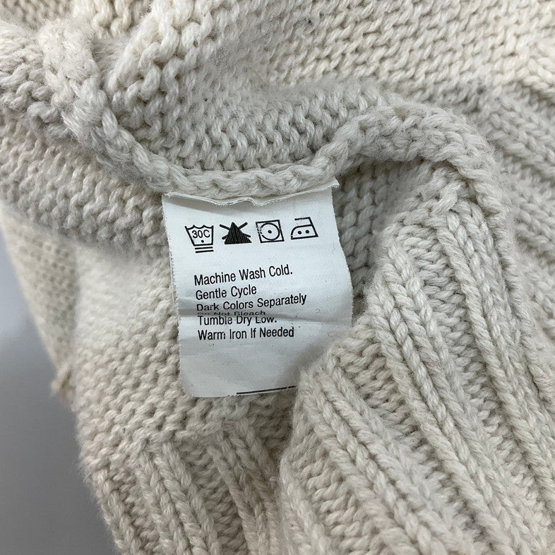 【現状渡し品】【メンズ】 CHAPS L S ニット 147-260322-SS-02-iwa サイズ:M カラー:アイボリー 万代Net店