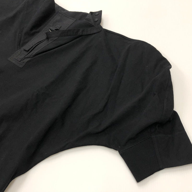 【中古品】【レディース】 BOTTEGAVENETA ボッテガヴェネタ EPBV-18-3137 MOCK NECK THREE-QUARTER SLEEVE SWEATSHIRT モックネック スウェット 7分丈 トップス 169-240410-ma-5-tei サイズ:42 カラー:ブラック 万代Net店