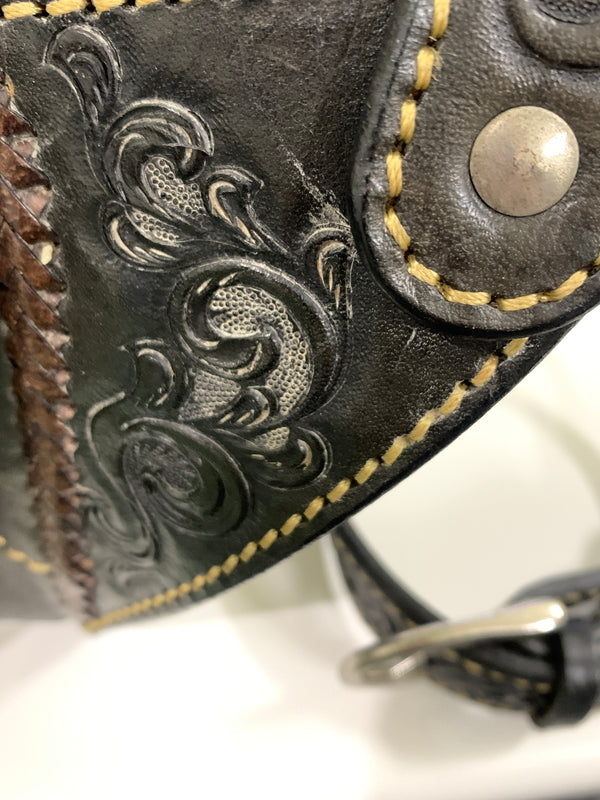 【中古品】【メンズ】 SAAD サード EAGLE LEATHER SHOULDER BAG イーグル レザー ショルダーバッグ カバン 188-260625-jt-06-min カラー:ブラック 万代Net店