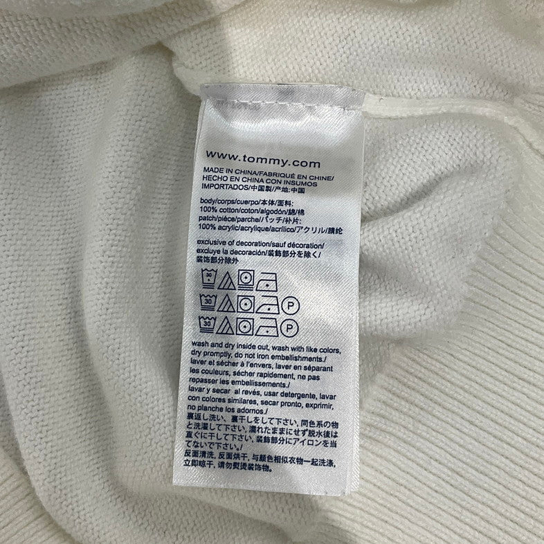 【中古品】【メンズ】 TOMMY HILFIGER トミーヒルフィガー トレーナー 147-260327-SS-03-iwa サイズ:L カラー:アイボリー 万代Net店