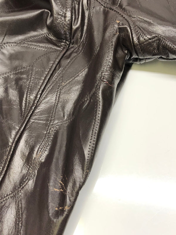 【中古品】【メンズ】 Unknown USED パッチワーク レザージャケット アウター 147-260820-YS-09-hon サイズ:LL カラー:ブラウン 万代Net店