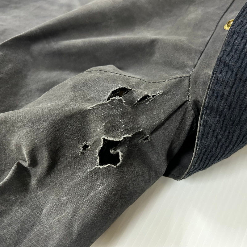 【現状渡し品】【メンズ】 OXFORD BLUE オックスフォード WAX COTTON JACKET ワックス コットン ジャケット アウター オイルドジャケット 英国製 145-250909-nm-16-tei サイズ:不明 カラー:ネイビー/グレー系 万代Net店