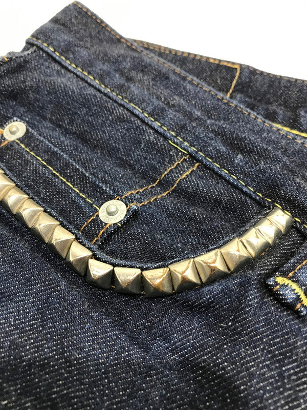 【中古品】【メンズ】 HYSTERIC GLAMOUR ヒステリックグラマー STUDS RAW DENIM PANTS 0233AP12 スタッズ ロー デニム パンツ ボトムス 151-260729-rt-25-tagh サイズ:34 カラー:インディゴ 万代Net店