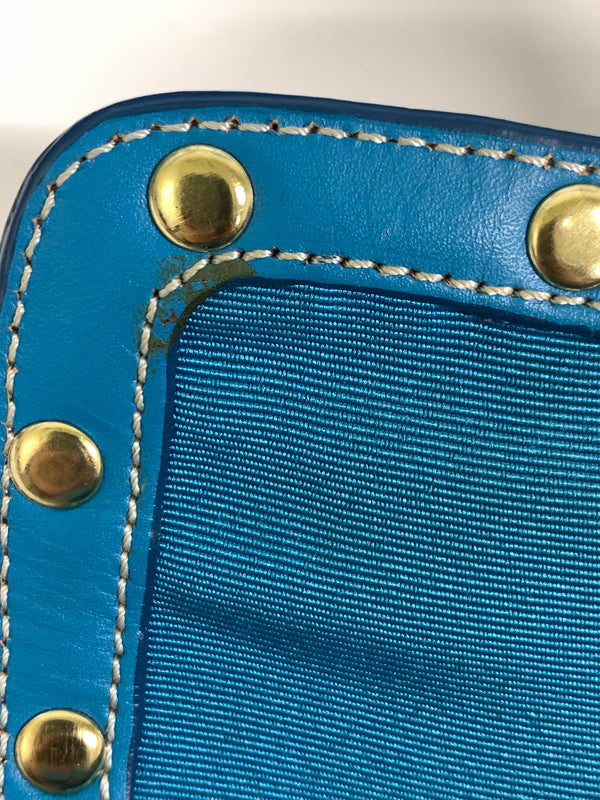 【現状渡し品】【レディース】 COACH コーチ シグネチャー ソーホー ショルダーバッグ 9758 レディース カバン 180-261025-em-13-min カラー:ブラウン × ターコイズブルー(金具:ゴールド) 万代Net店