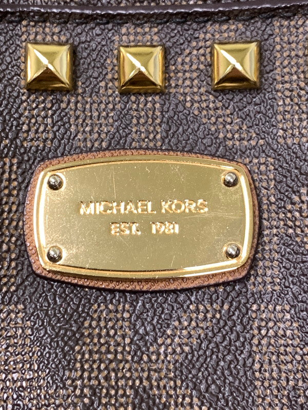 【現状渡し品】【レディース】 MICHAEL KORS マイケルコース HANDBAG 35H6GFSS1B ハンドバッグ レディース カバン 鞄 シグネチャー コンパクト 188-261025-em-14-min カラー:ブラウン 万代Net店