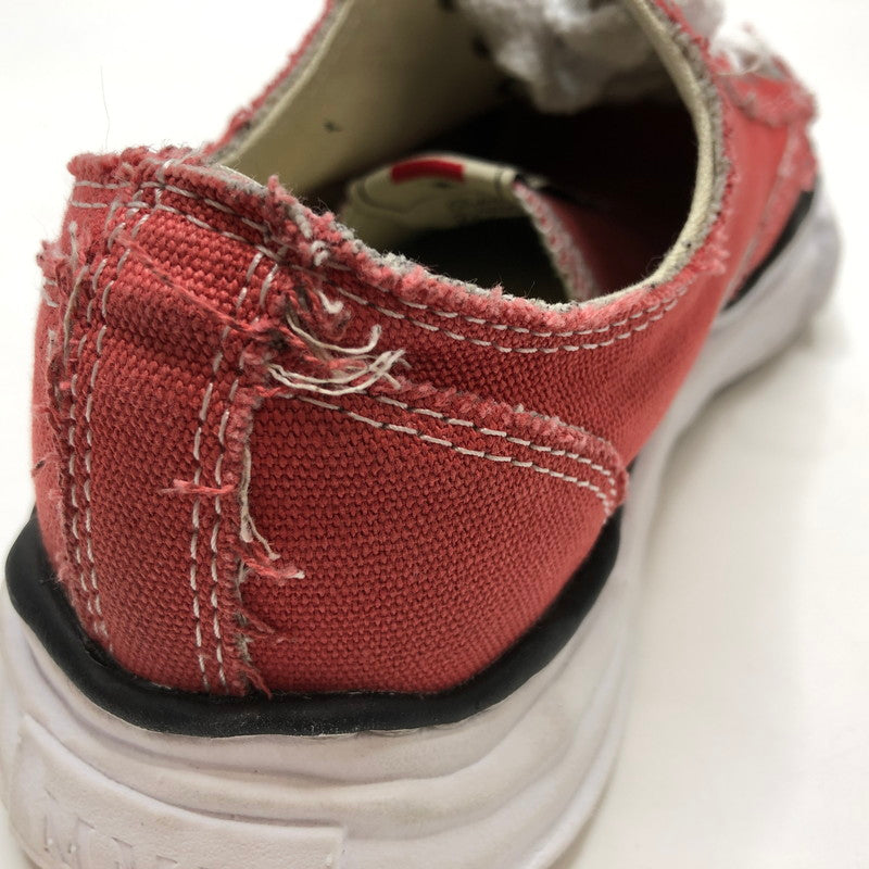 【中古品】【メンズ/レディース】 MIHARA YASUHIRO ミハラヤスヒロ PETERSON LOW ORIGINAL SOLE CANVAS LOWCUT ピーターソンロー オリジナル ソール キャンバス ローカット スニーカー 靴 162-250803-hn-03-fur サイズ:40(25.0相当) カラー:レッド/ホワイト 万代Net店