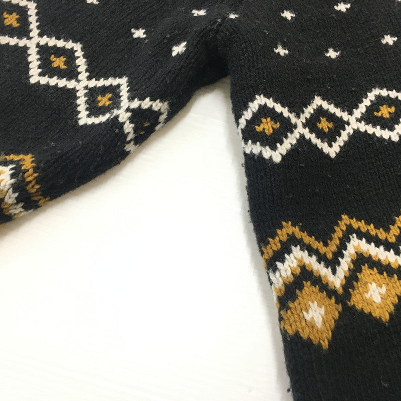 【中古品】【メンズ】 ステューシー ROLL NECK FAIRISLE SWEATER 117251 ロール ネック フェアアイル セーター トップス ニット 142-250704-KS-09-teih サイズ:M カラー:ブラック 万代Net店