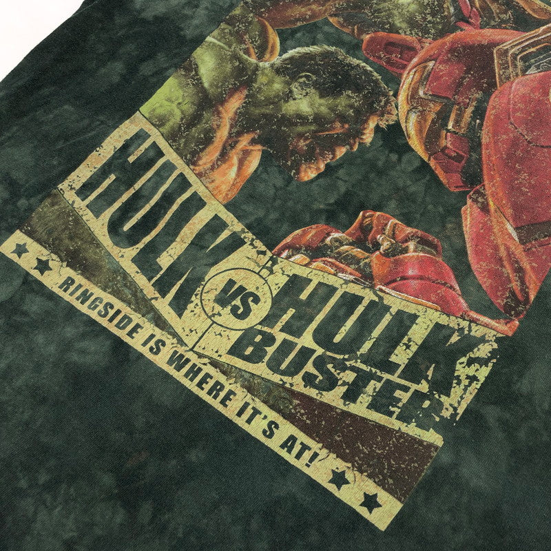 【現状渡し品】【メンズ】 MARVEL マーベル HULK VS HULK BUSTER S/S TEE ハルクvsハルクバスター 半袖Tシャツ トップス 146-260422-hn-01-fur サイズ:L カラー:グリーン系 万代Net店